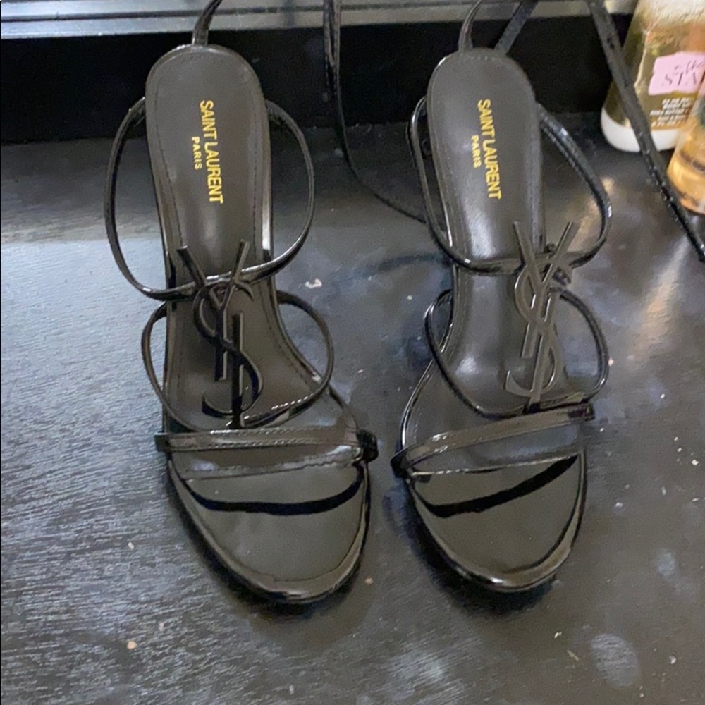 Black ysl heels